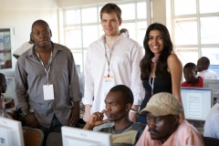 Jon Gosier, Charlier Cheever, and Leila Chirayath Janah Facebook Developer Garage Uganda 2008
