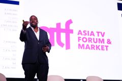 Jon Gosier presenting at Asia TV Forum & Market in Singapore
