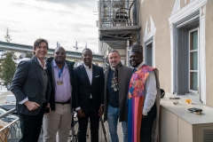 Jon Gosier with colleagues in Davos, Switzerland