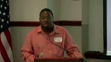 Jon Gosier addresses the Department of Defense on humanitarian response technology